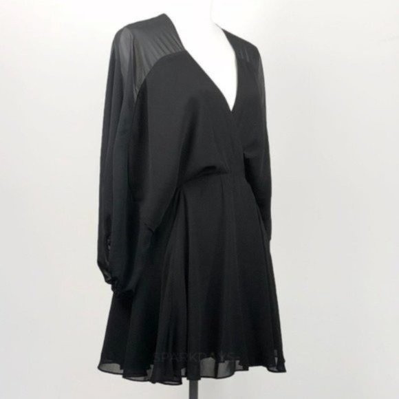 Mara Hoffman Black Flowy Formal Mini Dress | M - Picture 8 of 9